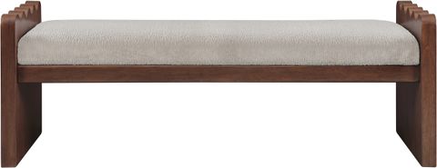 Sonia Velour Fur Fabric Bench In Beige And Brown By Meridian ... intended for Understanding the Allure of the Sonia Upholstered Bench in Cream Velour